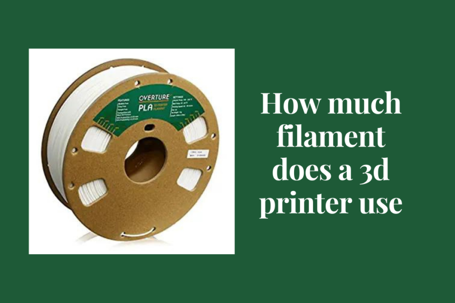 how much filament does a 3d printer use